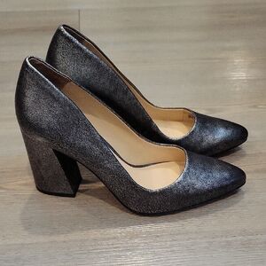 Vince Camuto Metallic Black Heels
